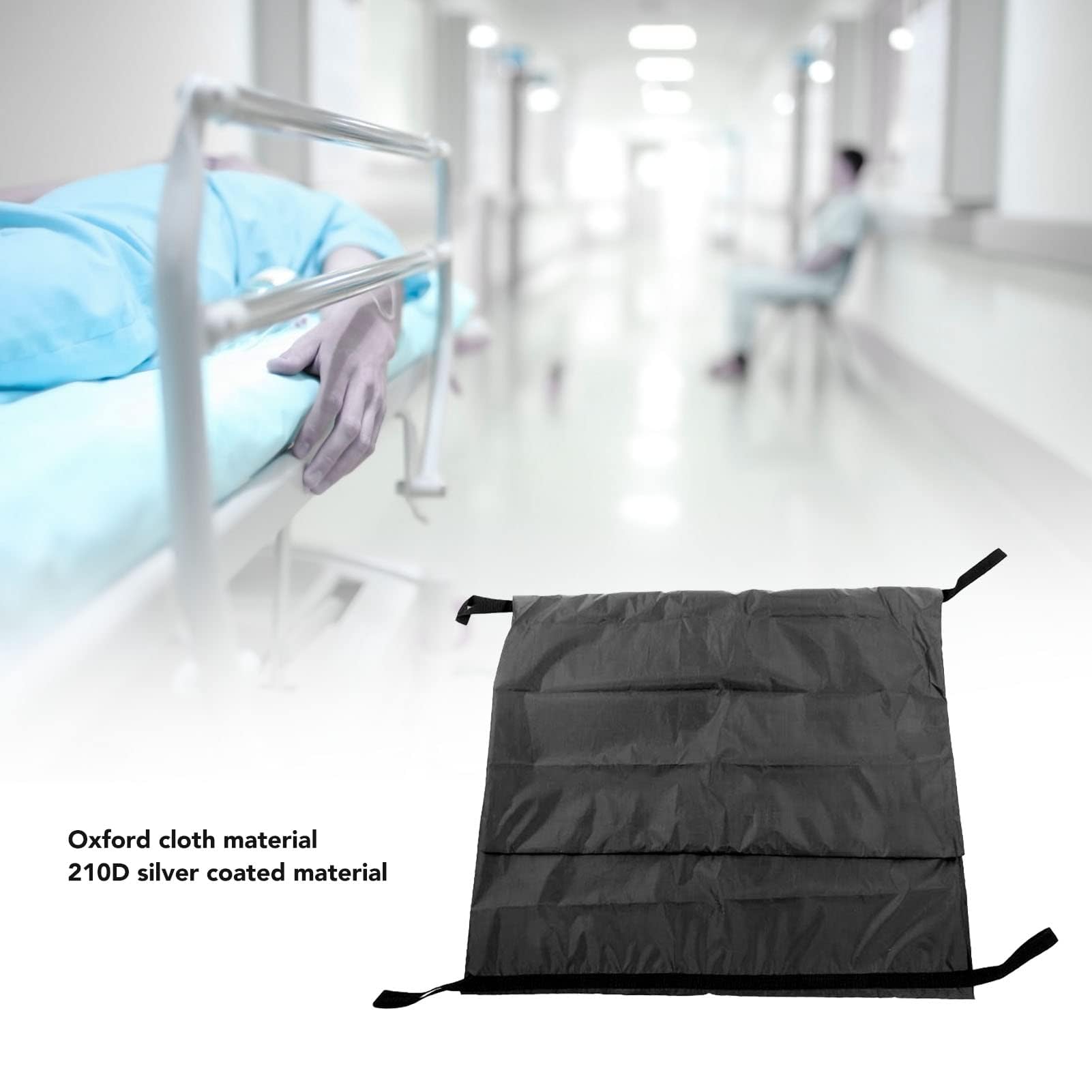Mumusuki Sacco per Cadaveri in Tessuto Oxford210D Impermeabile con Design Portatile a Prova di Perdite per il Trasporto Funebre in Ospedale (210 * 75CM)