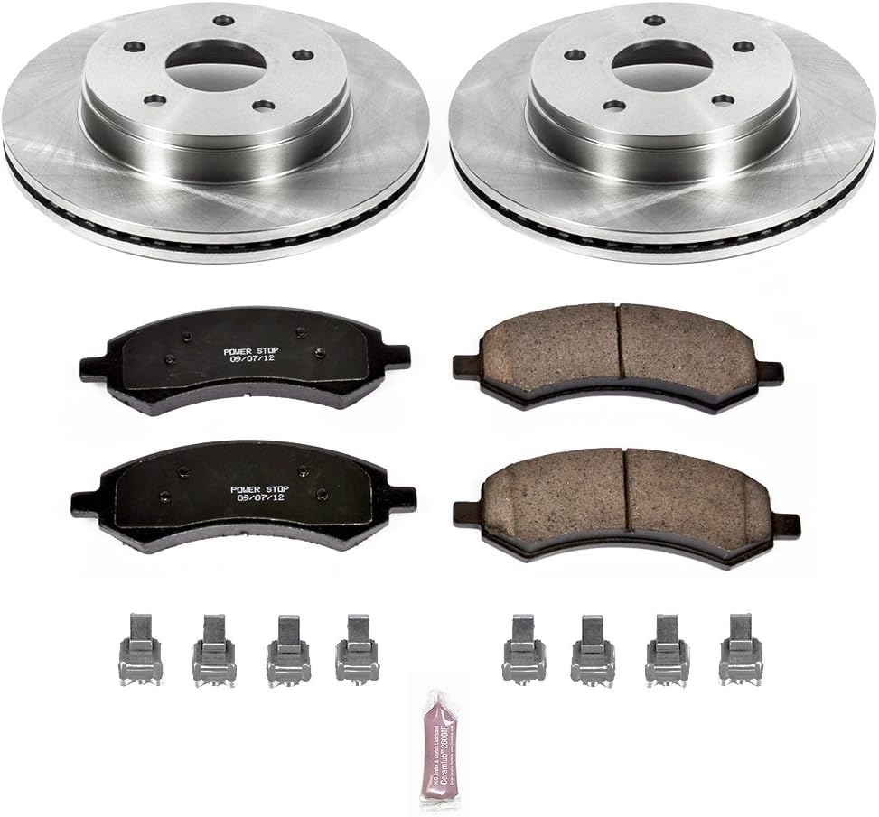 Super Deal Product Power Stop KOE2163 Autospecialty Front Replacement Brake Kit-OE Brake Rotors & Ceramic Brake Pads