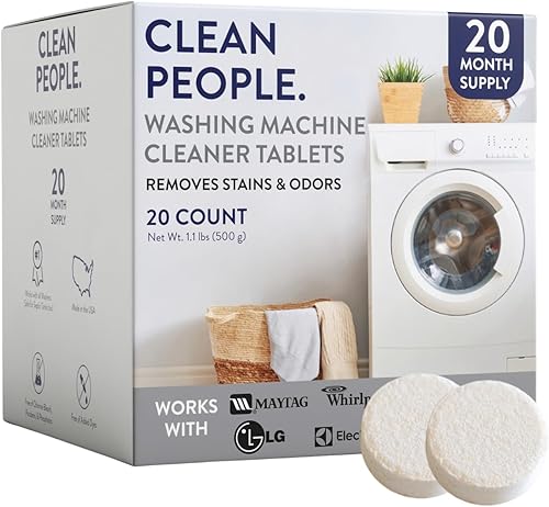 Miniatura 7 de Clean People - Limpiador de lavadora - Tabletas limpiadoras ecológicas para eliminar olores, suciedad y acumulación de incrustaciones, limpiador de