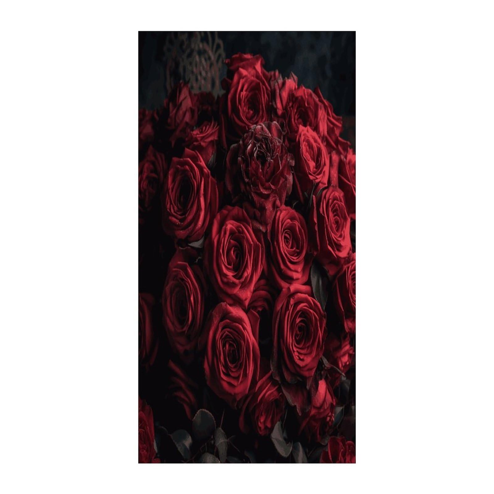 Fekiloot Style Full Of Red Roses Door Curtain Room Divider Curtains