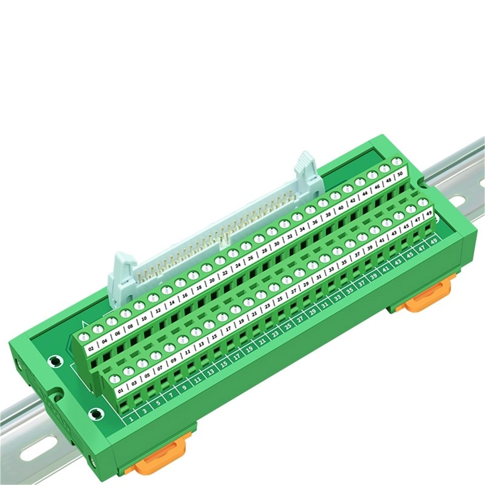 bloc terminal pour PLC IDC60 mâle à 60P bornier PLC bornes de relais d'e/s adaptateur de montage sur Rail DIN(HL-IDC60-FF-3Meter)
