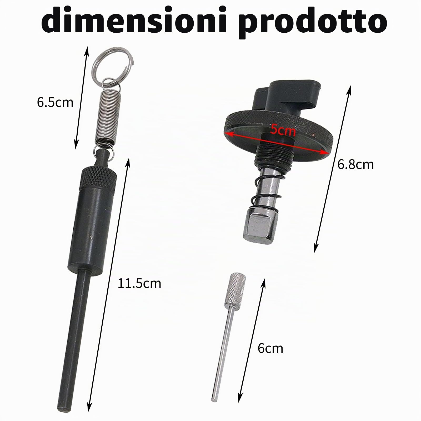 4 Pezzi Motore Diesel Timing Kit di bloccaggio, Motore Diesel Set Fasatura Bloccaggio per Alfa Romeo Fiat Ford Lancia Suzuki Opel, Kit Messa in Fase Fiat 1.3 Multijet (Rosso