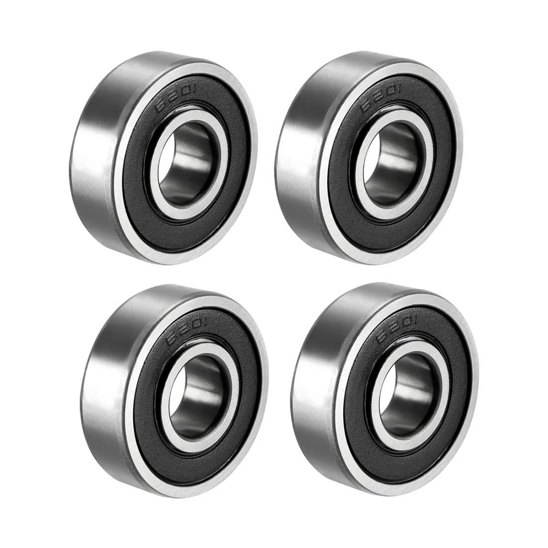 SASALES 6201-2RS Ball Bearing 12mm x 32mm x 10mm Double Sealed 180201 Deep Groove Bearings, Carbon Steel (Pack of 10)-image-21