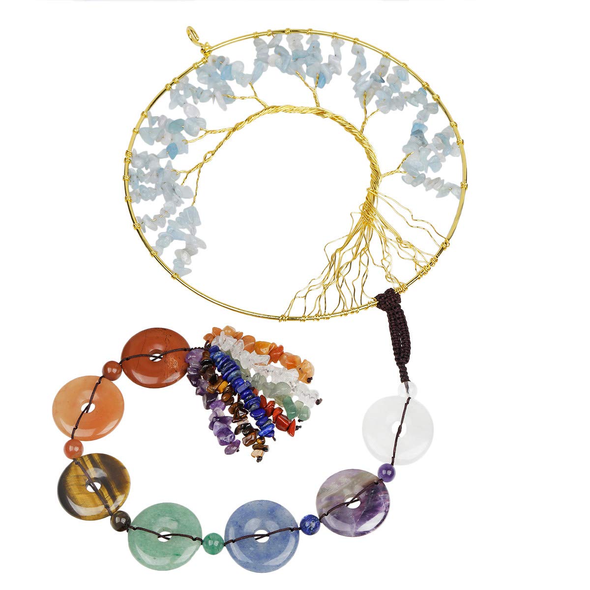 Arbre de vie aigue-marine cadeau ideal pour pendaison de cremaillere