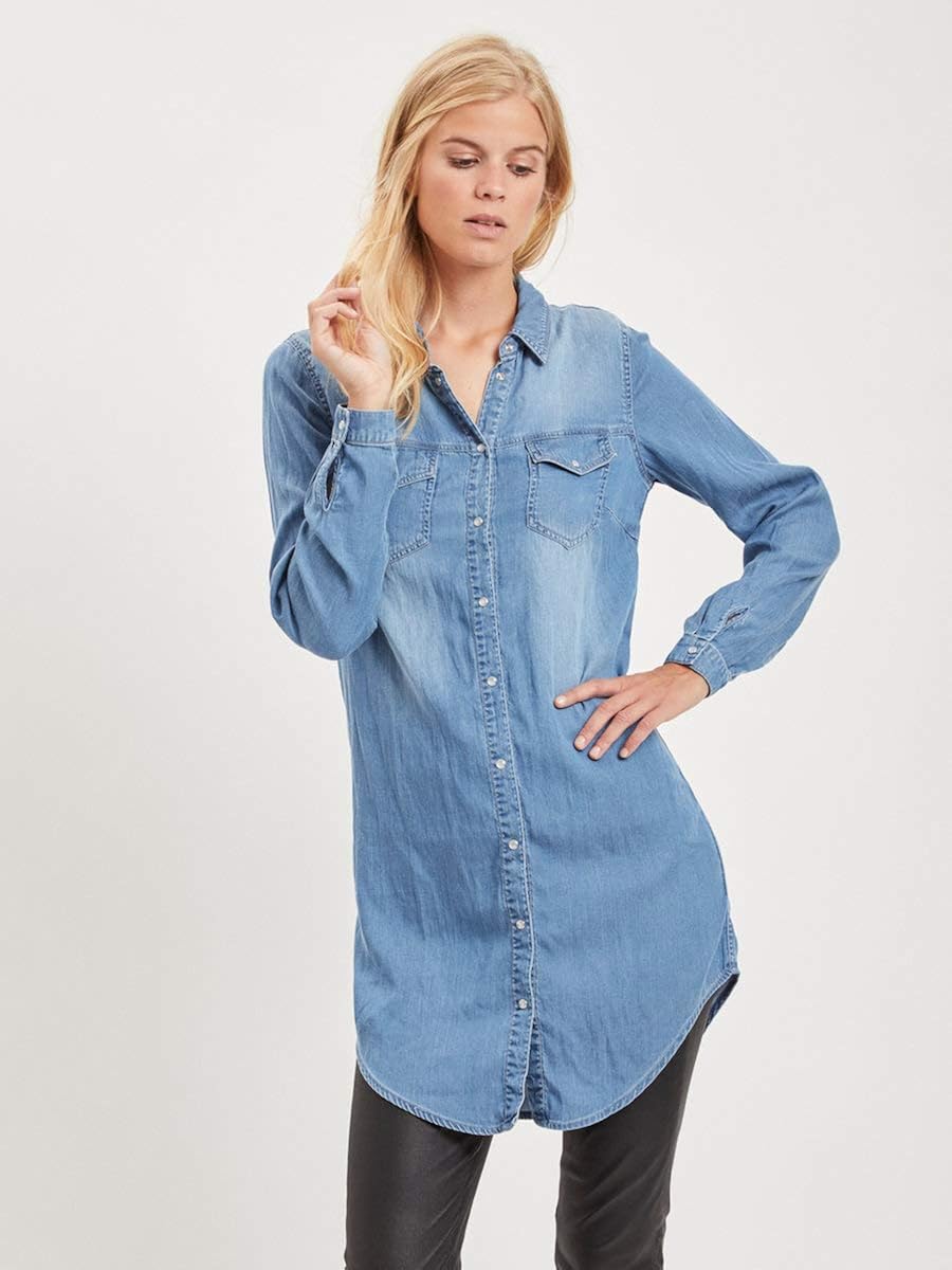 vila vibista denim dress
