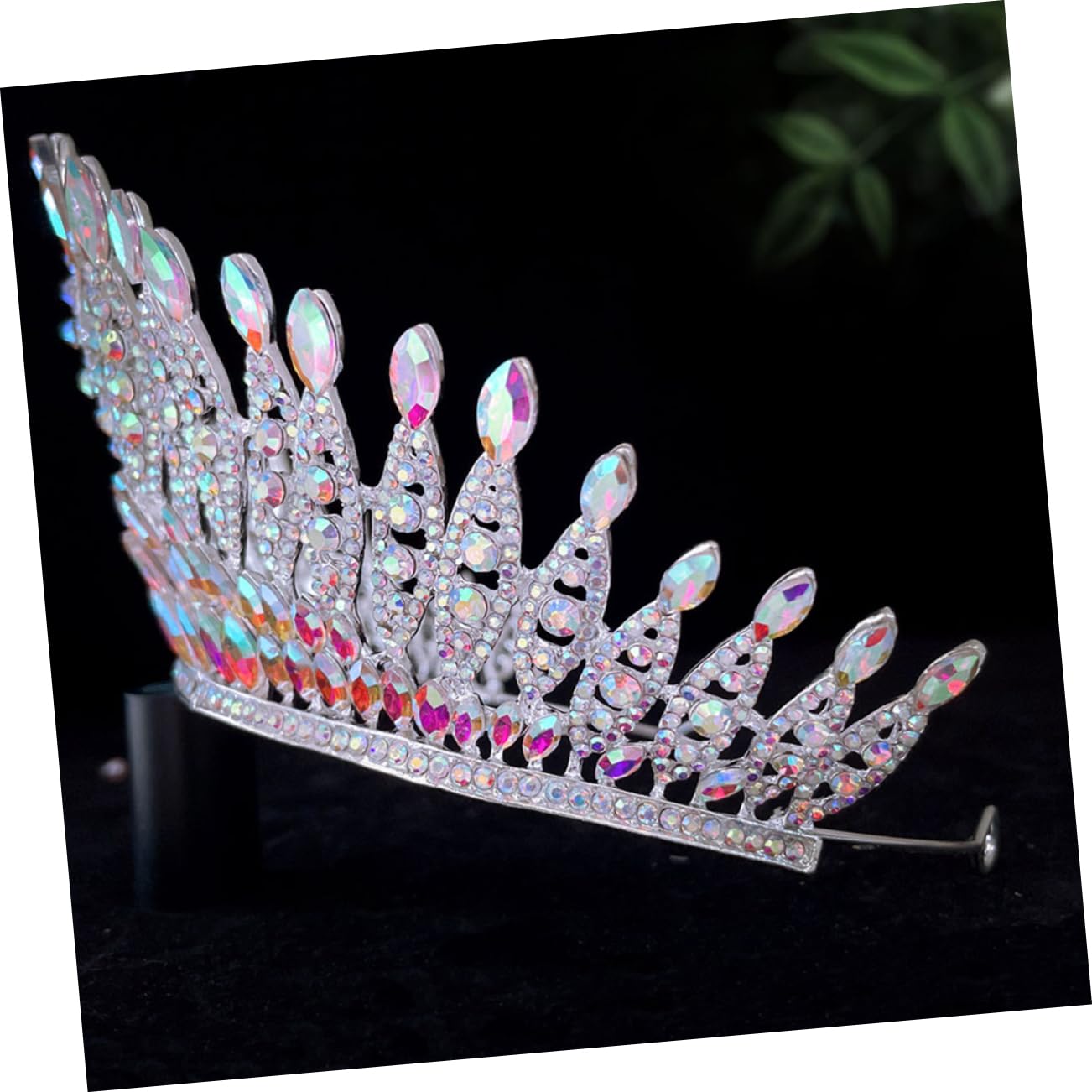 Corona per Capelli con Pietre Decorative, Cerchietto da Sposa | Lega di Zinco, Design Leggero e Confortevole, per Compleanni e Altre Occasioni
