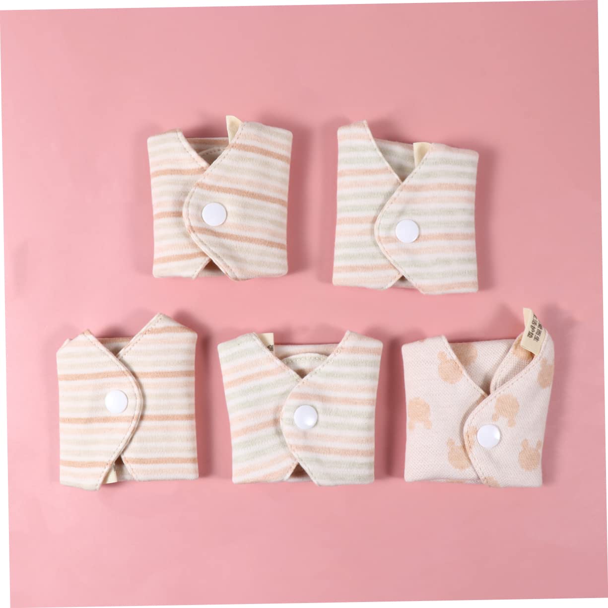 KOMBIUDA 3er-set Wiederverwendbare Bio-slipeinlagen Waschbar Atmungsaktiv Menstruationsbinden Für Frauen Starke Saugfähigkeit (zufälliges Muster) 5 Stück X 3