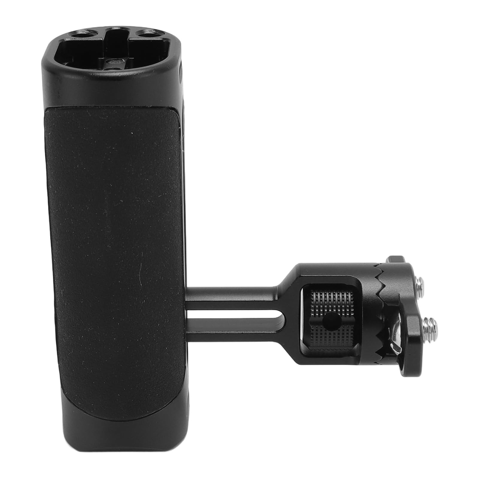 Ergonomic Aluminum Camera Cage Handle, Rotating Universal Cold Shoe Mount with 1/4inch Screw Hole, Comfortable Silicone Handgrip for Photographic Accessories