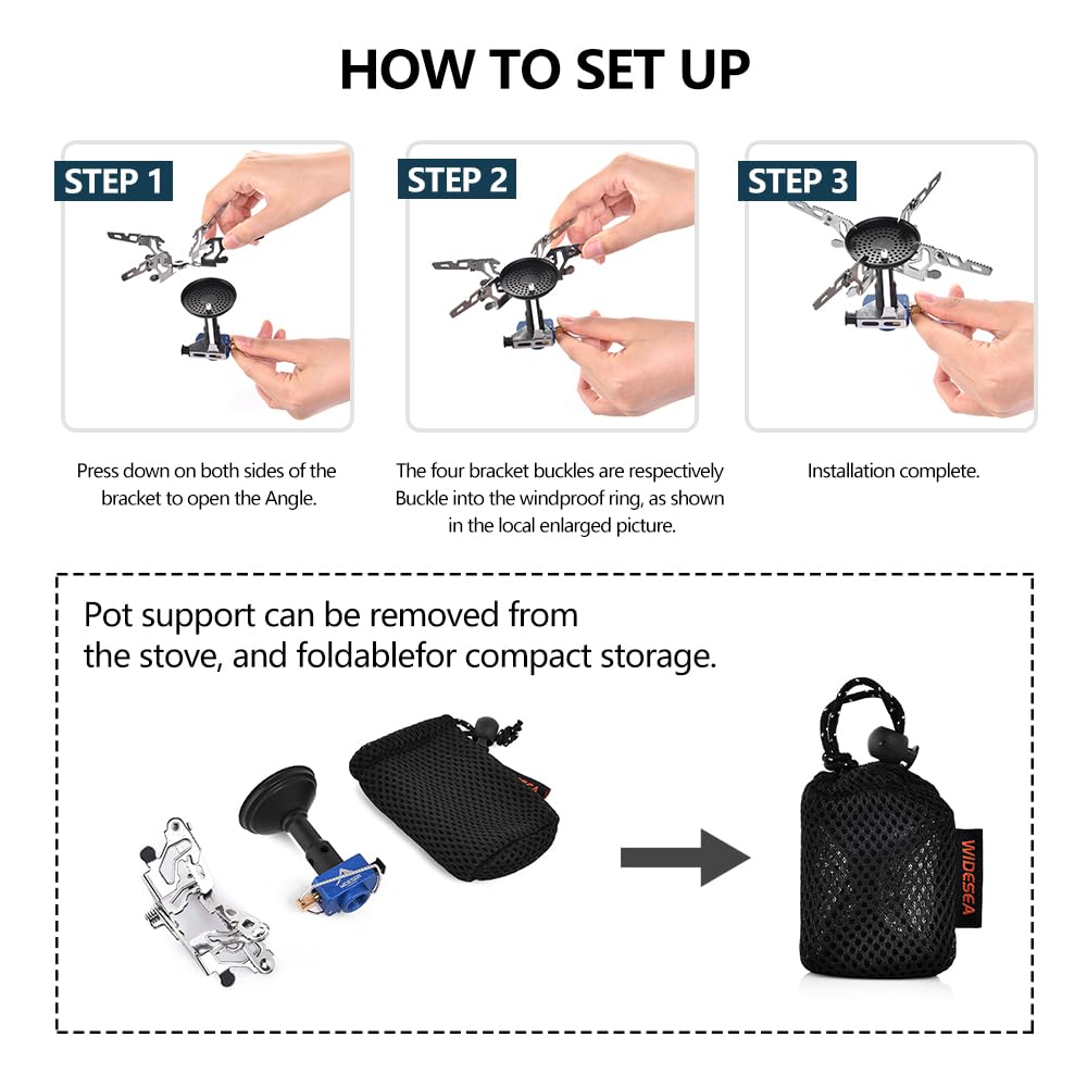 Widesea Camping Stove - Ultralight Portable Gas Burner -5 Widesea Camping Stove - Ultralight Portable Gas Burner -5
