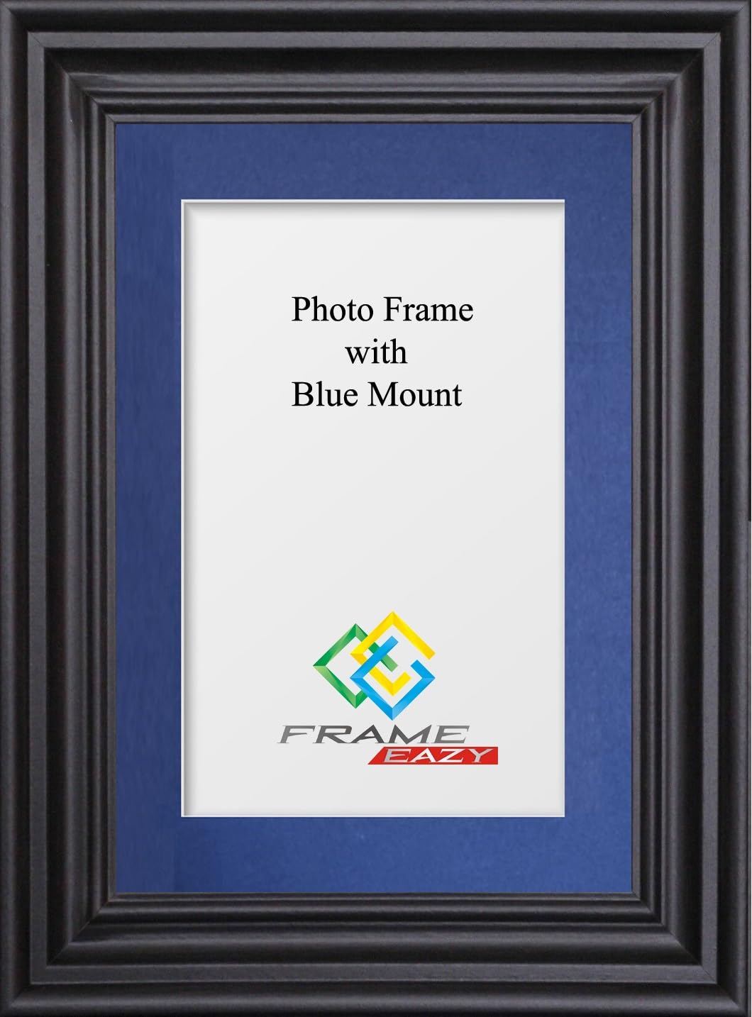 Frame Eazy Blue Mount Black A1 Photo Frame With A2 To Hang Portrait Or Landscape - Swept Picture Frame With Safe Perspex Front - A1 (84.1 X 59.4) For Picture Size A2 (59.4 X 42.0)