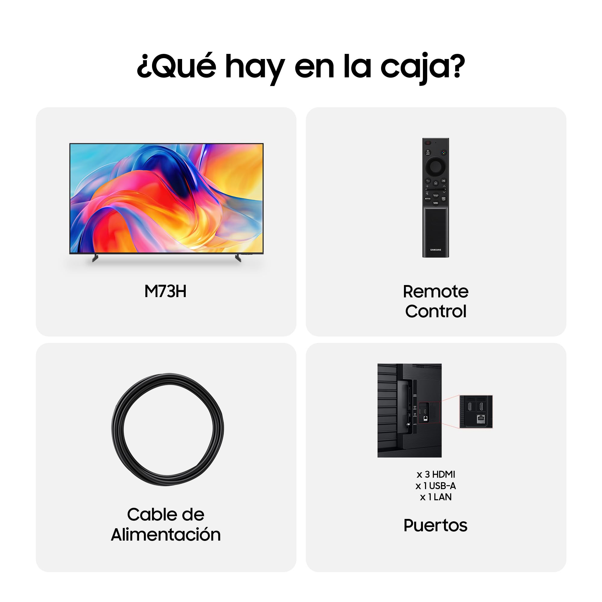 Samsung TV 75 Pulgadas Mini LED M73H 4K Smart TV con Vision AI Companion, Modo AI Football TV Plus, Deportes, Cine y Gaming