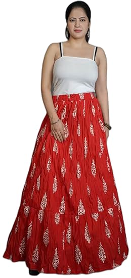 VRSS Enterprises Women's Printed Cotton Ethnic Skirt