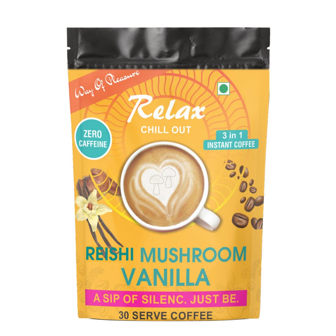Way Of Pleasure Reishi Vanilla Flavor Instant Coffee Caffeine Free For Boost Immune System, Heart health and blood sugar for Men and women 45g (B0C177WBPV) Amazon Price History, Amazon Price Tracker