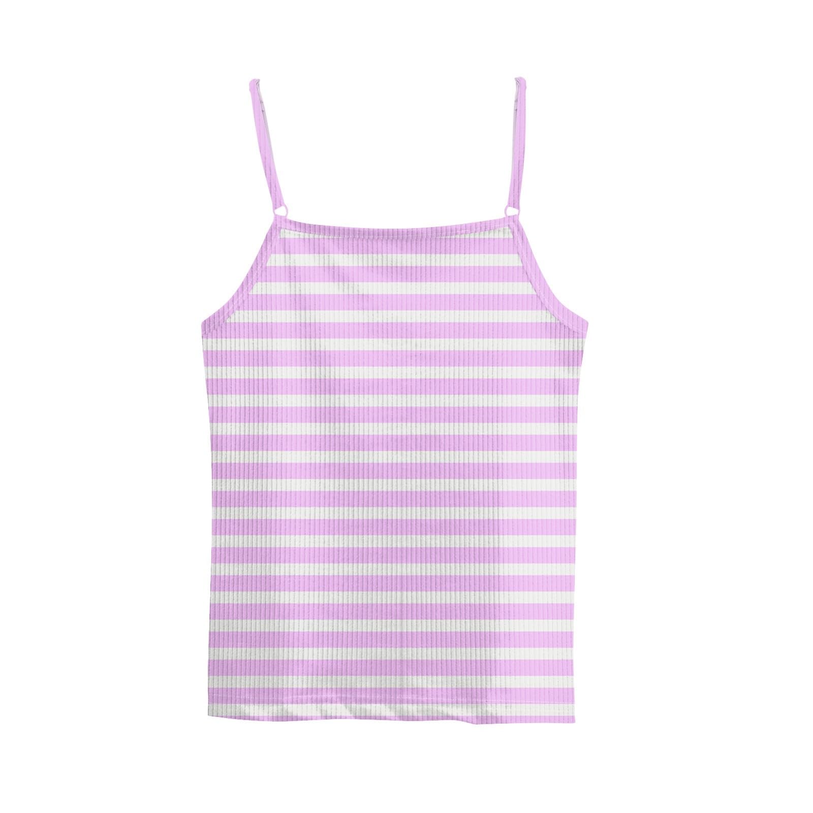 Tanktops & Träger-Tops für Damen Festliche Rippenbluse Eng Gestreift Ärmelloses Striped Shirts Loungewear für Feierlichkeiten