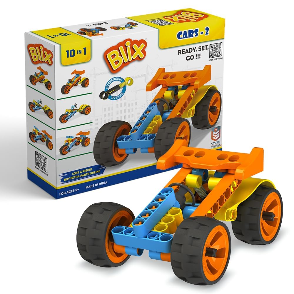 BLIX Cars-2- STEM Toy for 5+ Kids| Best Gift for Kids| 1 kit 9+ Models