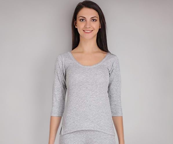 Thermal Wear for Women/Ladies Winter Thermal top 3/4 Sleeve(Grey Color)