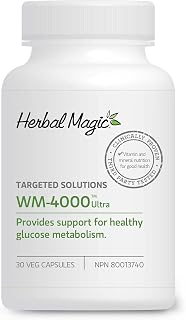 Herbal Magic WM-4000 Ultra Glucose Metabolism Management Supplement for Women & Men with Chromium + B Vitamins to Balance Energy, Non-GMO Vegetable Capsules