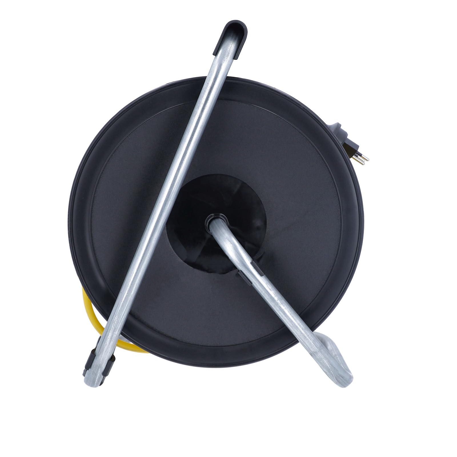 as - Schwabe Kabeltrommel 25 m K35 AT-N07V3V3-F 3G1,5 gelb, IP44 Außenbereich, mit SEV T13 Stecker IP55 und 3x Typ 13 Steckdosen, Thermoschutzschalter, Made in Germany
