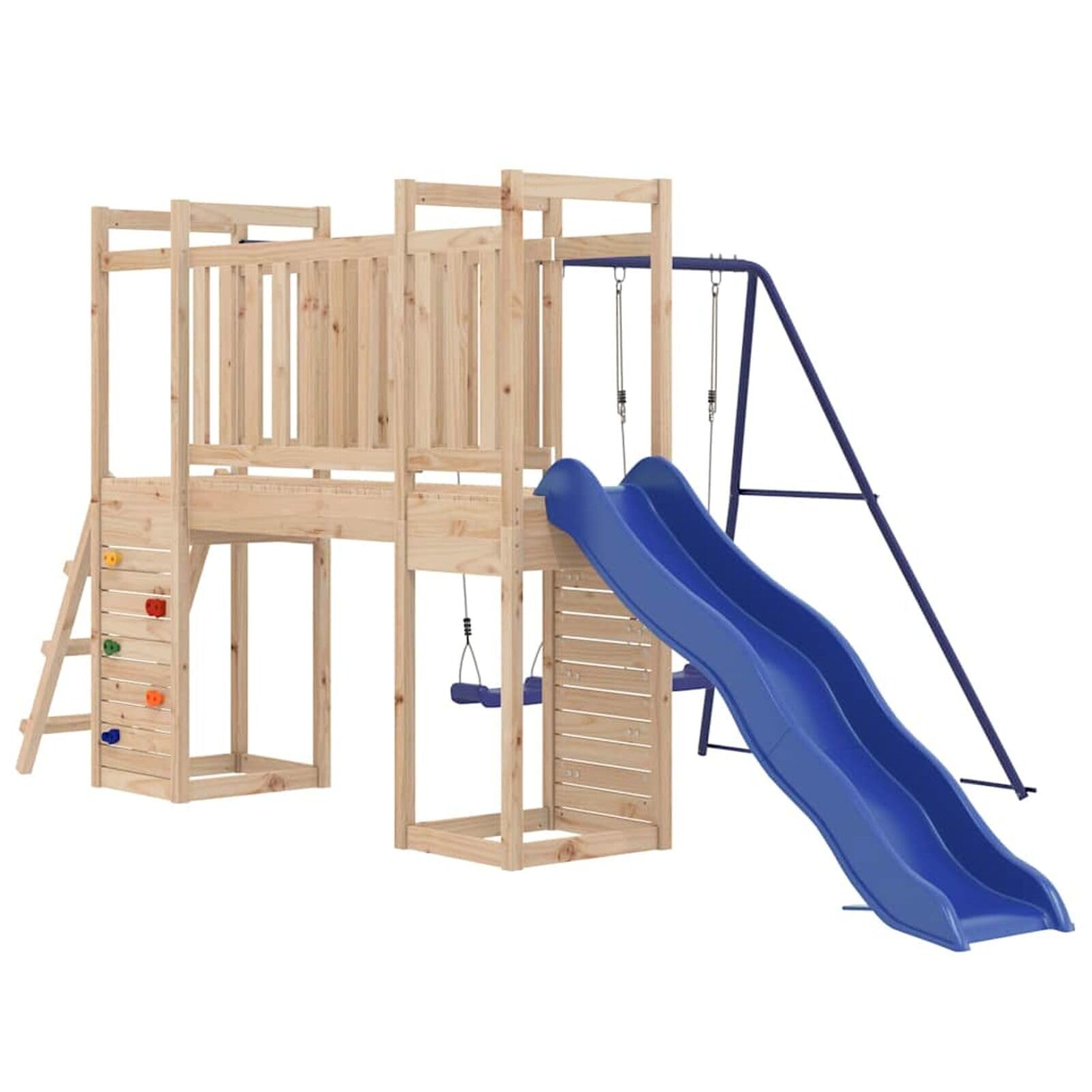 LAPOOH Set da Gioco da Esterno in Legno Massello di Pino,Casetta con Scaletta,Sport e Giochi all'aperto,Set e Attrezzature per Area Giochi-3155930