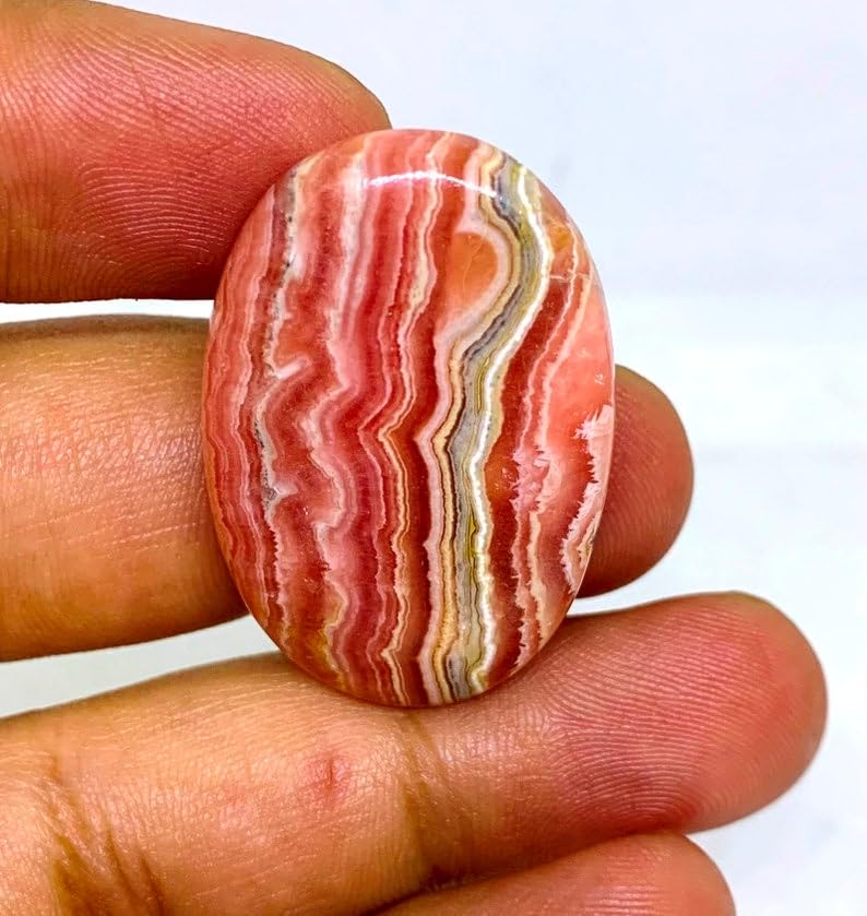 Rhodochrosite naturelle cabochon pour bijoux d'exception - 3