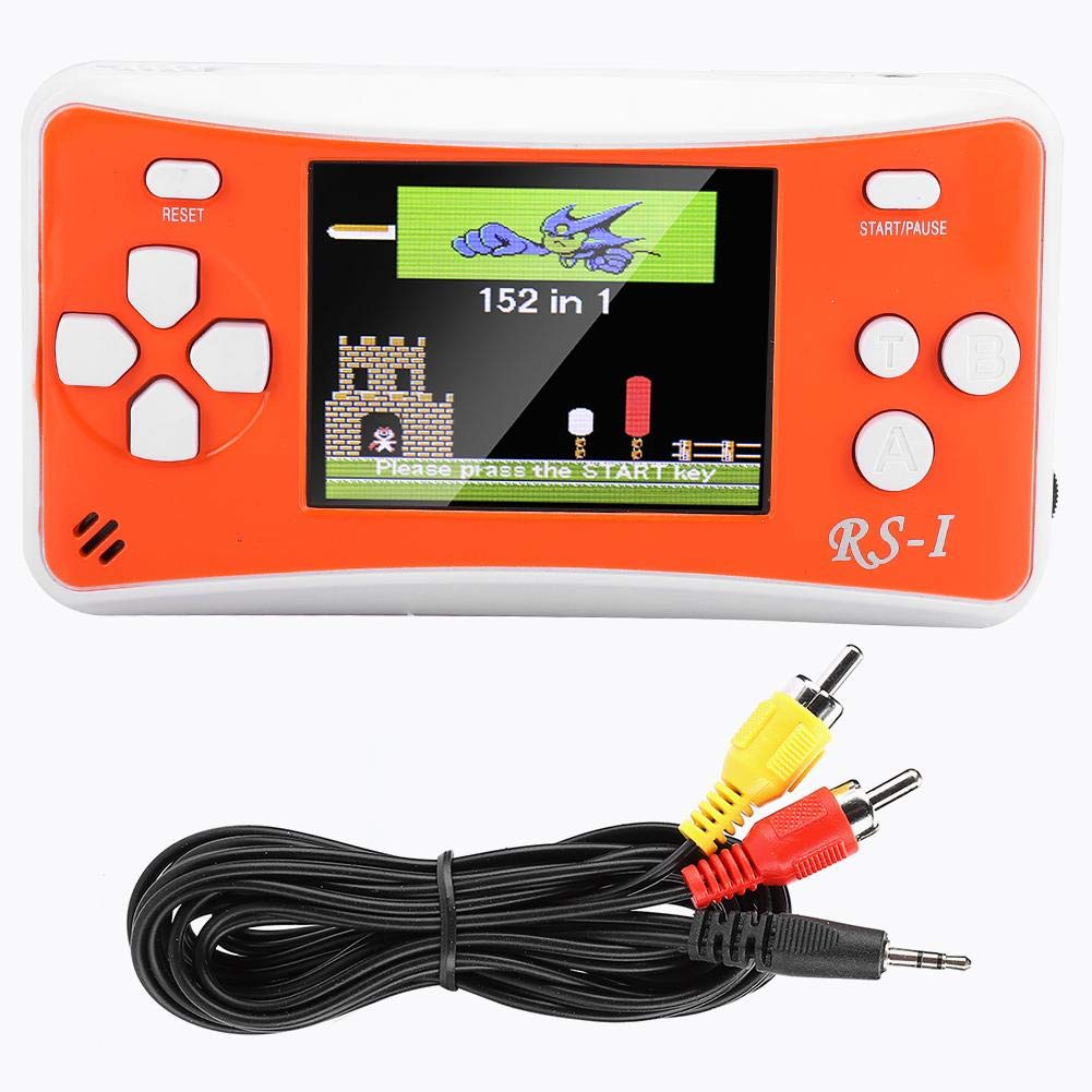 Lightweight Classic 2.5 Inch Colorful Screen Portable Game Controller Retro Handheld Support AV Output(Orange)