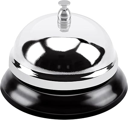 Metal Call Bell for Hotels, Schools, Restaurants, Reception Areas, Hospitals, Warehouses Silver