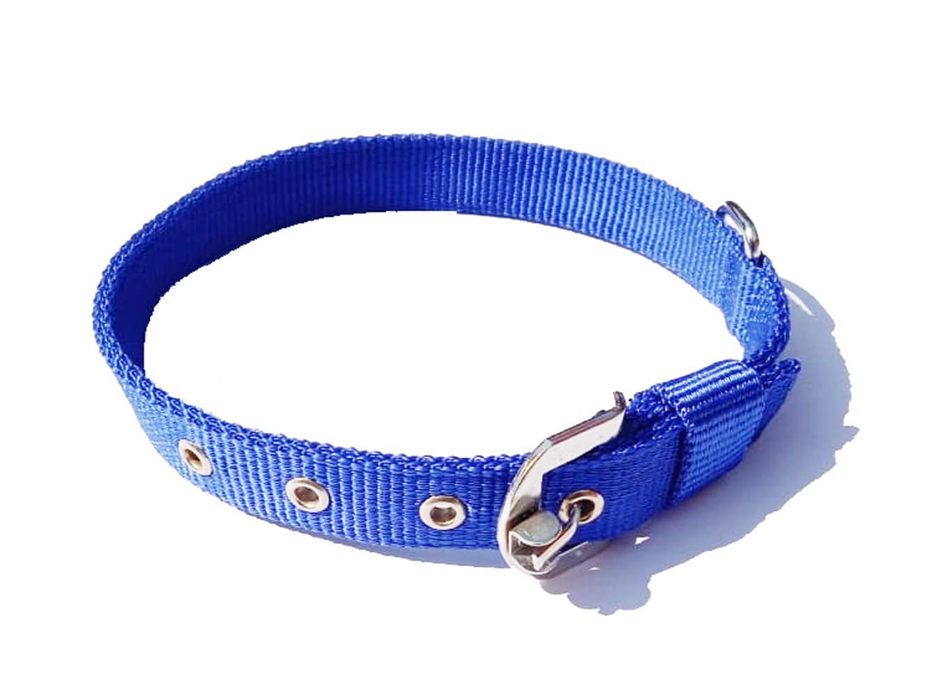 HAPPY4PETS Adjustable Neck Collar Belt for Small Medium Large Dogs (Plain Collar, Blue) (B0BV9YP78P) Amazon Price History, Amazon Price Tracker