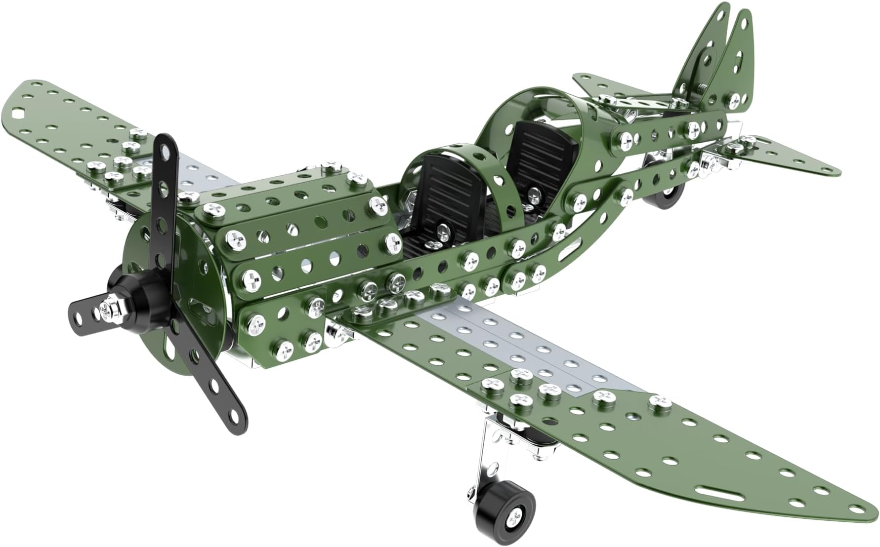 Erector Sets for Boys Age 8 and up Model Airplane Kits for Adults Stem Building Sets Fighter Kit Assembly Metal Construction Set Toys Gifts for Boys and Girls Age 8+ Up