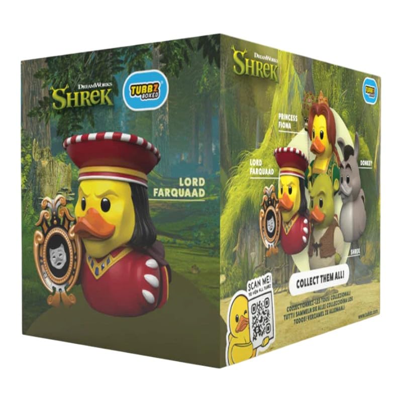 TUBBZ Boxed Edition: Shrek - Lord Farquaad Cosplaying Rubber Duck Vinyl Figure, Lord Farquaad (Boxed), 4.73 x 5.71 x 4.14 inches - Image 3