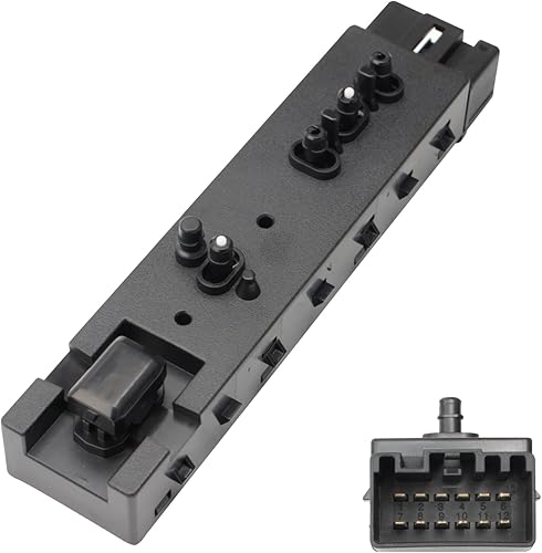 Interruptor de asiento lateral del conductor de 10 vías compatible con cMax Edge Explorer Expedition F150 Flex MKX MKZ Mercury Navigator, reemplaza