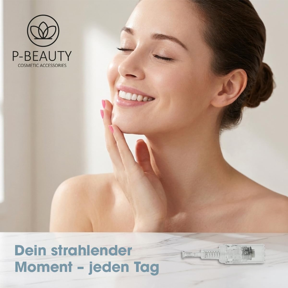 P-Beauty Dermapen M1 Cartuchos de aguja para microneedling – Cartuchos de aguja de repuesto para coche Derma Elektrik Pen M1 – Cierre de rosca WWWELLE – contra arrugas, acné y cicatrices (20 unidades