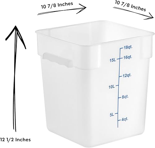 Miniatura 2 de uVeans Paquete combinado de recipientes cuadrados para almacenamiento de alimentos con tapas, juego de almacenamiento de alimentos de 18 cuartos de