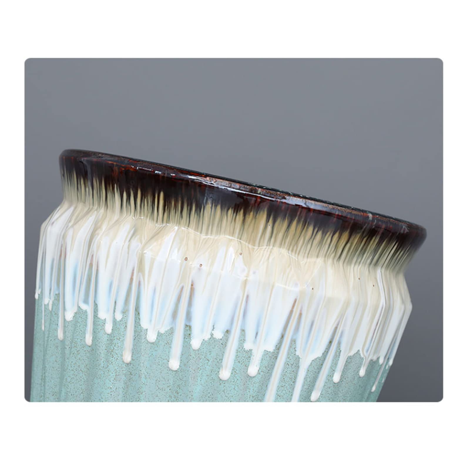 Vasi da Giardino Vasi da Fiori in Ceramica, fioriere smaltate a Goccia Vaso da Fiori Decorativo Moderno per Interni ed Esterni con Foro di drenaggio per Interni ed Esterni