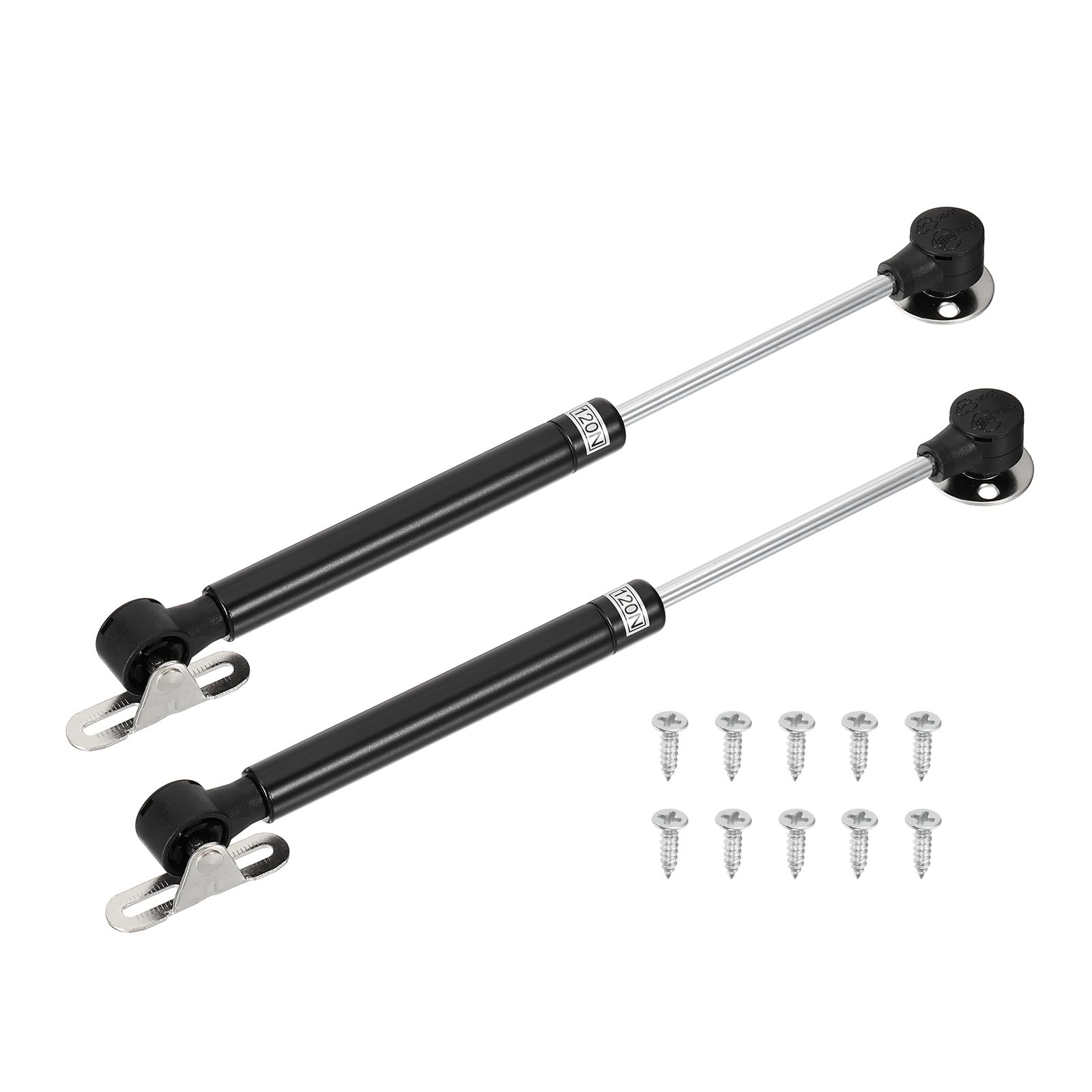 PATIKIL 10 Inch Gas Struts for Cabinets, 2 Pcs Wood Gas Spring Shocks Lift Supports 120N/27lb Closing Hinges Heavy Lid Stay for Furniture Cabinet Door Kitchen Toy Box, Black