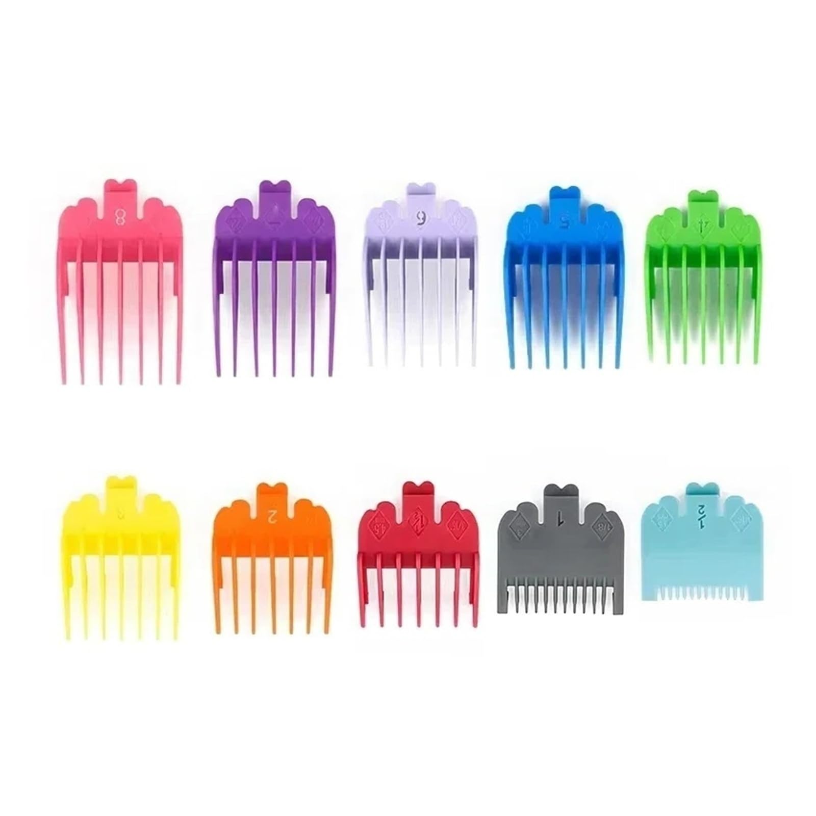 10 Stück Haarschneidemaschine Limit Guide Kamm Trimmer Guards Aufsatz 1,5–25 Mm Universal-Haarschnitt-Werkzeug Clipper Limit Combs(10pcs Colorful)