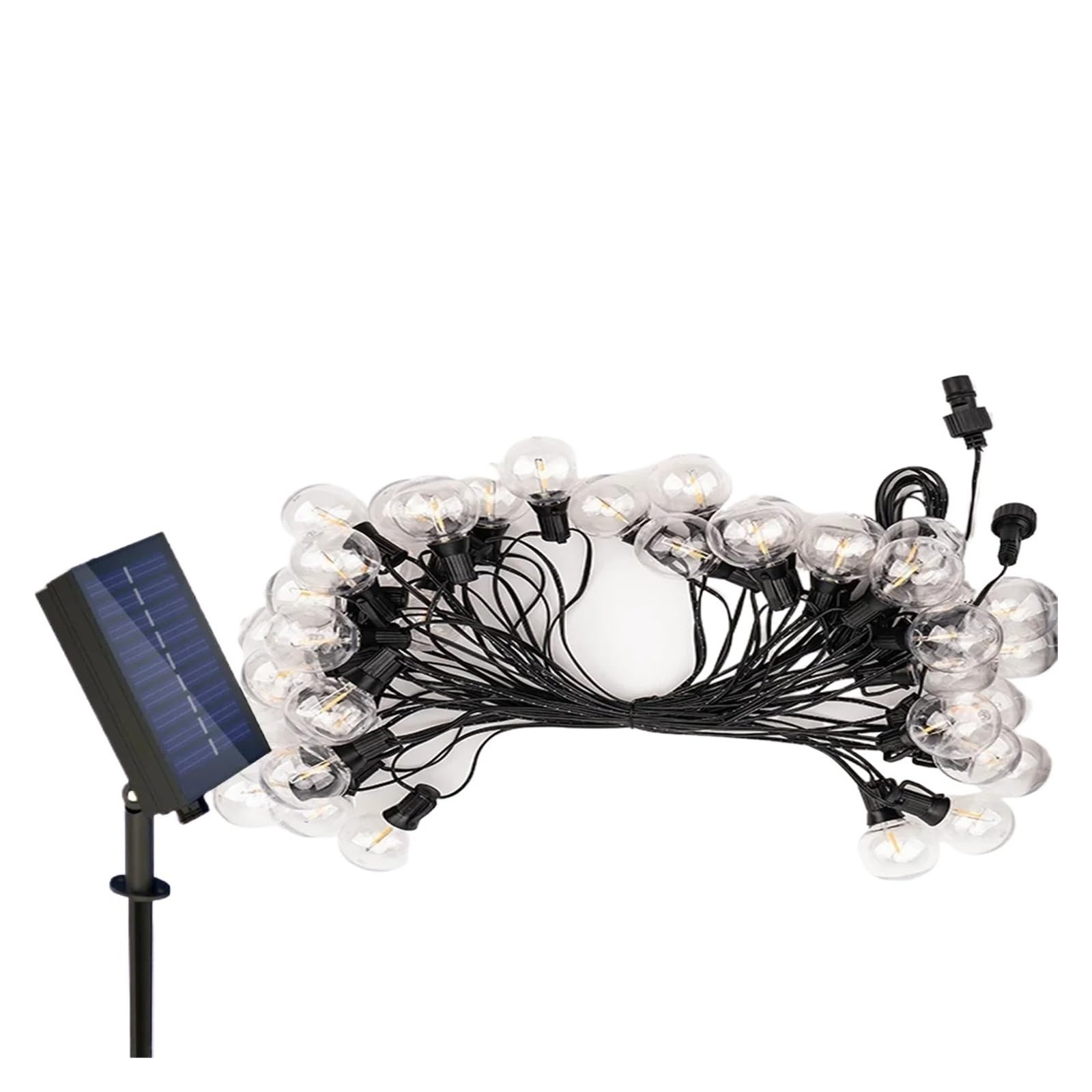 Żarówki LED G40, 21 metrów, kule świetlne, oświetlenie ogrodowe, wodoodporne, do ogrodu, na taras, girlanda solarna, oświetlenie ślubne(40Bulbs)