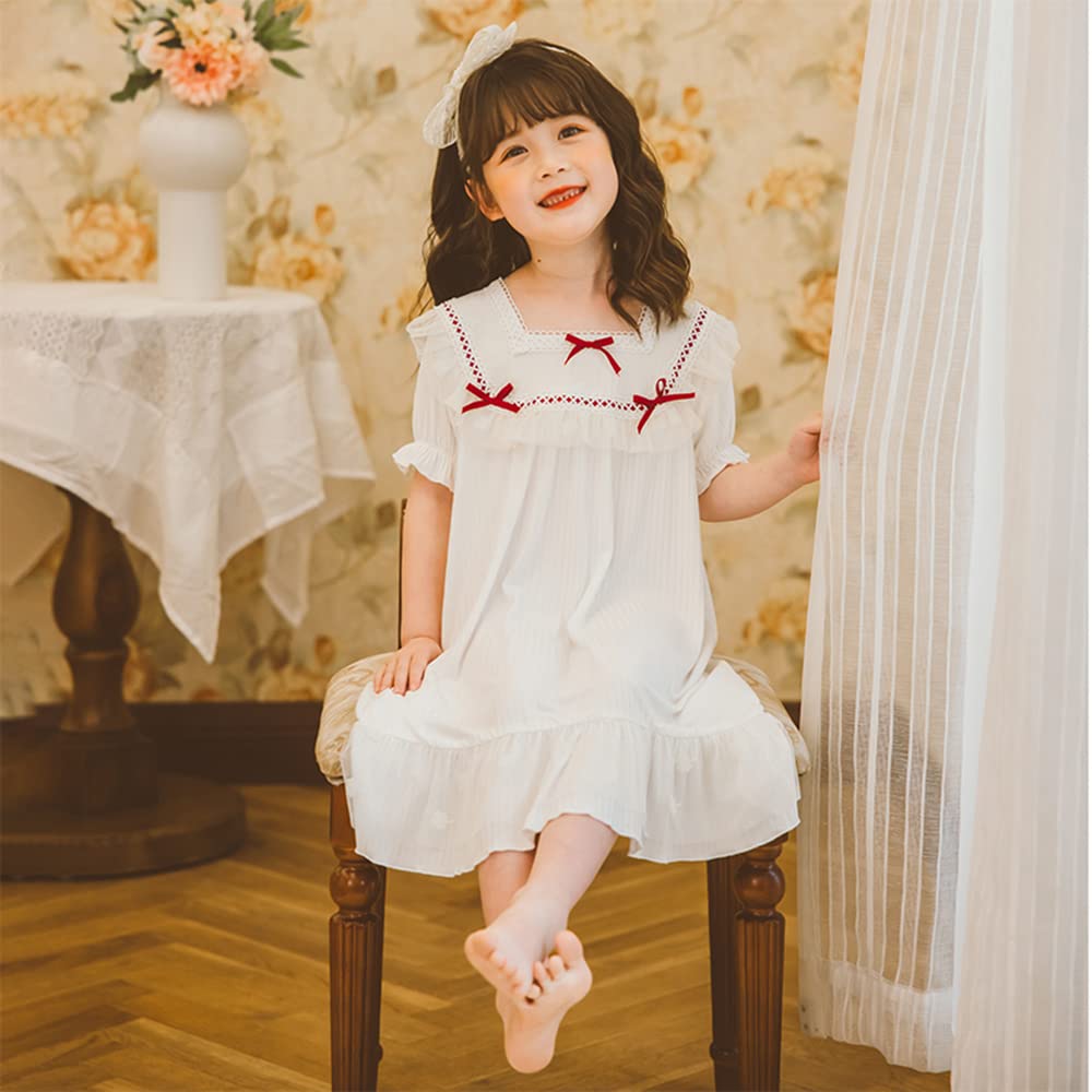Camicia da Notte vittoriana delle Ragazze, Vestiti da Notte della Principessa del Vestito da Sonno dei Bambini per la Ragazza 3-12 Anni
