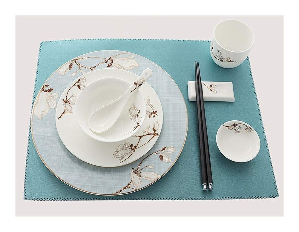 Ensemble d'assiettes et de bols en porcelaine service de table floral