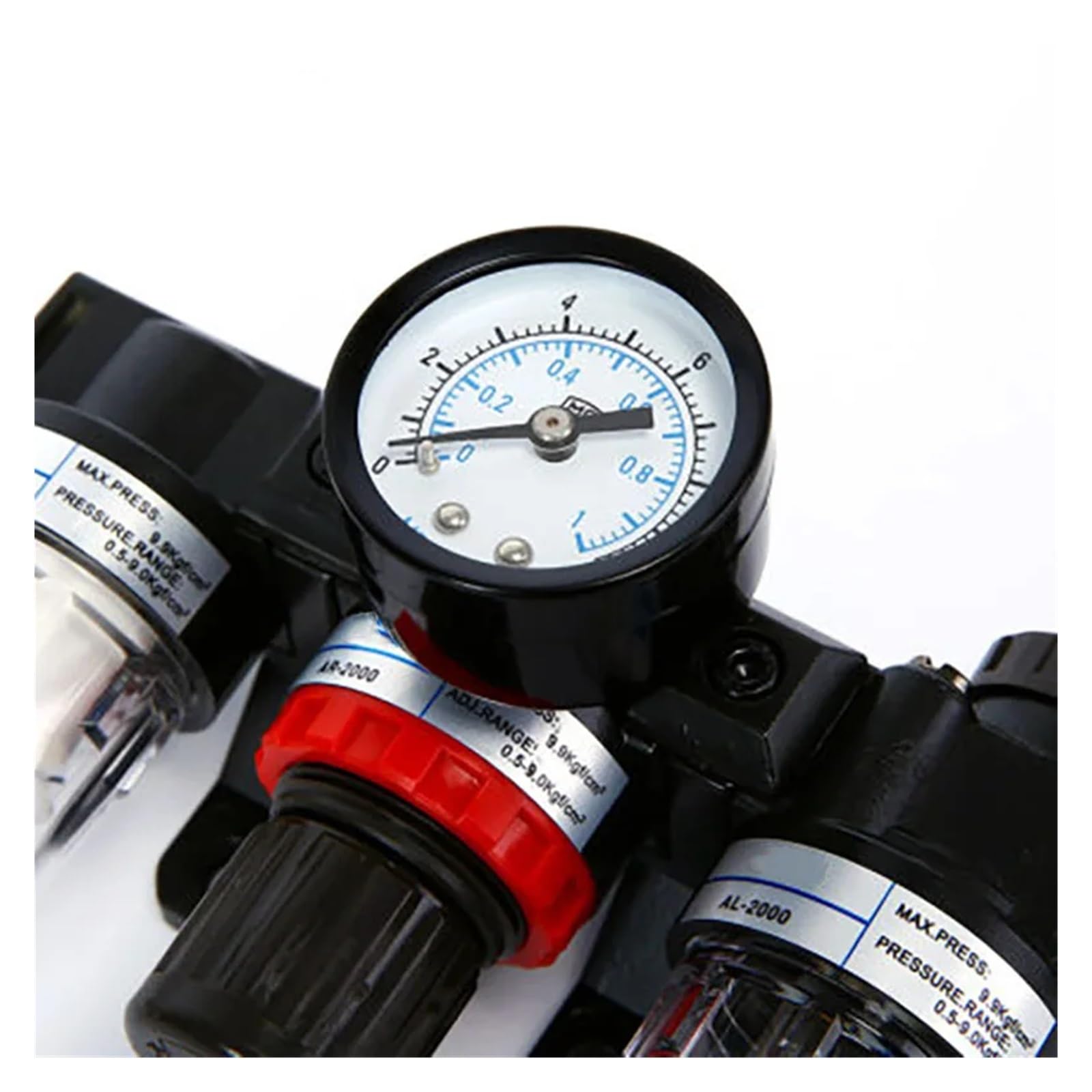 AC2000-2.25 pulgadas regulador de presión medidor compresor de aire filtro separador de humedad aceite para deshumidificador de agua (accesorios de 8 mm)