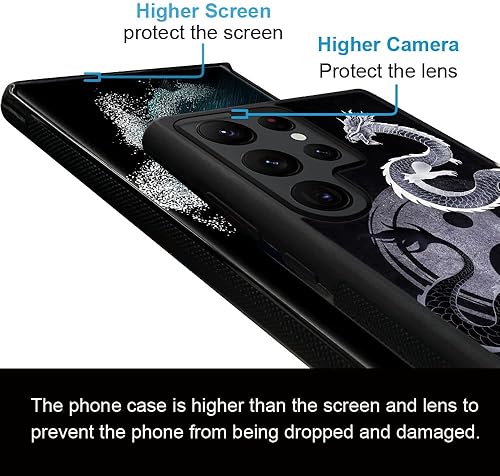 Miniatura 3 de Funda compatible con Samsung Galaxy S22 Ultra, Tai Chi Dragon Galaxy S22 Ultra para hombres y mujeres, goma de silicona suave antideslizante + funda