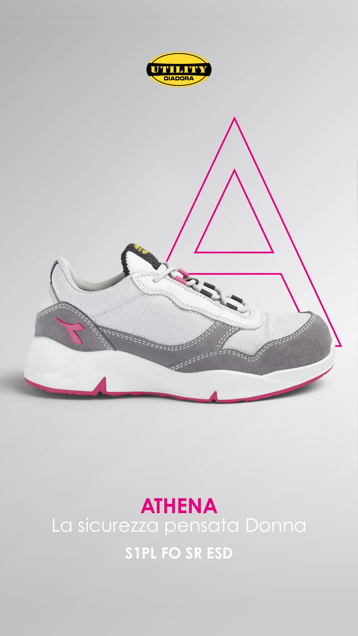 Utility Diadora | Athena Text Low S1PL FO SR ESD - S1PL FO SR ESD - Scarpe Antinfortunistiche Donna
