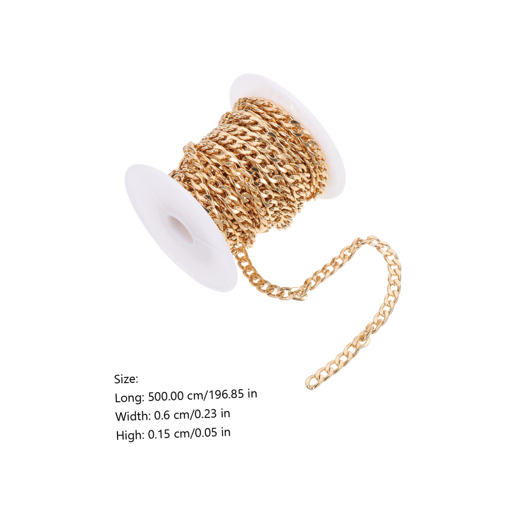 Alipis Catena Gioielli Fai da Te in Acciaio Inox, 1 Rotolo Oro | Lavorazione Diy, Forte Tenuta, Uso per Collane e Bracciali, Catena Metallica Sottile per Creazioni Handmade