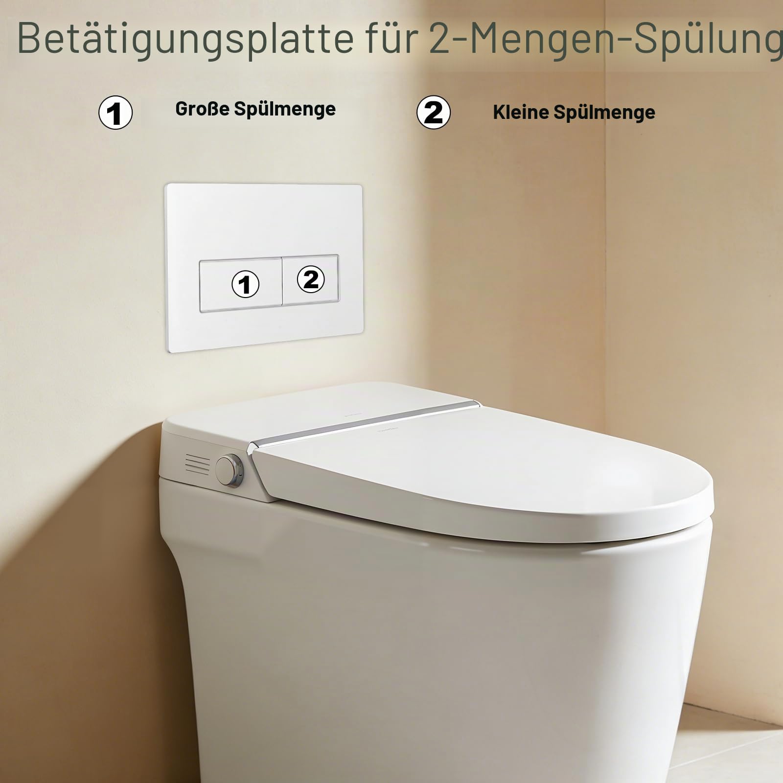 WC Drückerplatte, Kompatibel mit Geberit 01/20/21/30/40/50, UP300 & UP320 Serien Betätigungsplatten, Doppelspülung, ausgestattet mit Spülhebel-Set und Einbaurahmen (Weiß, 245 * 164 mm)
