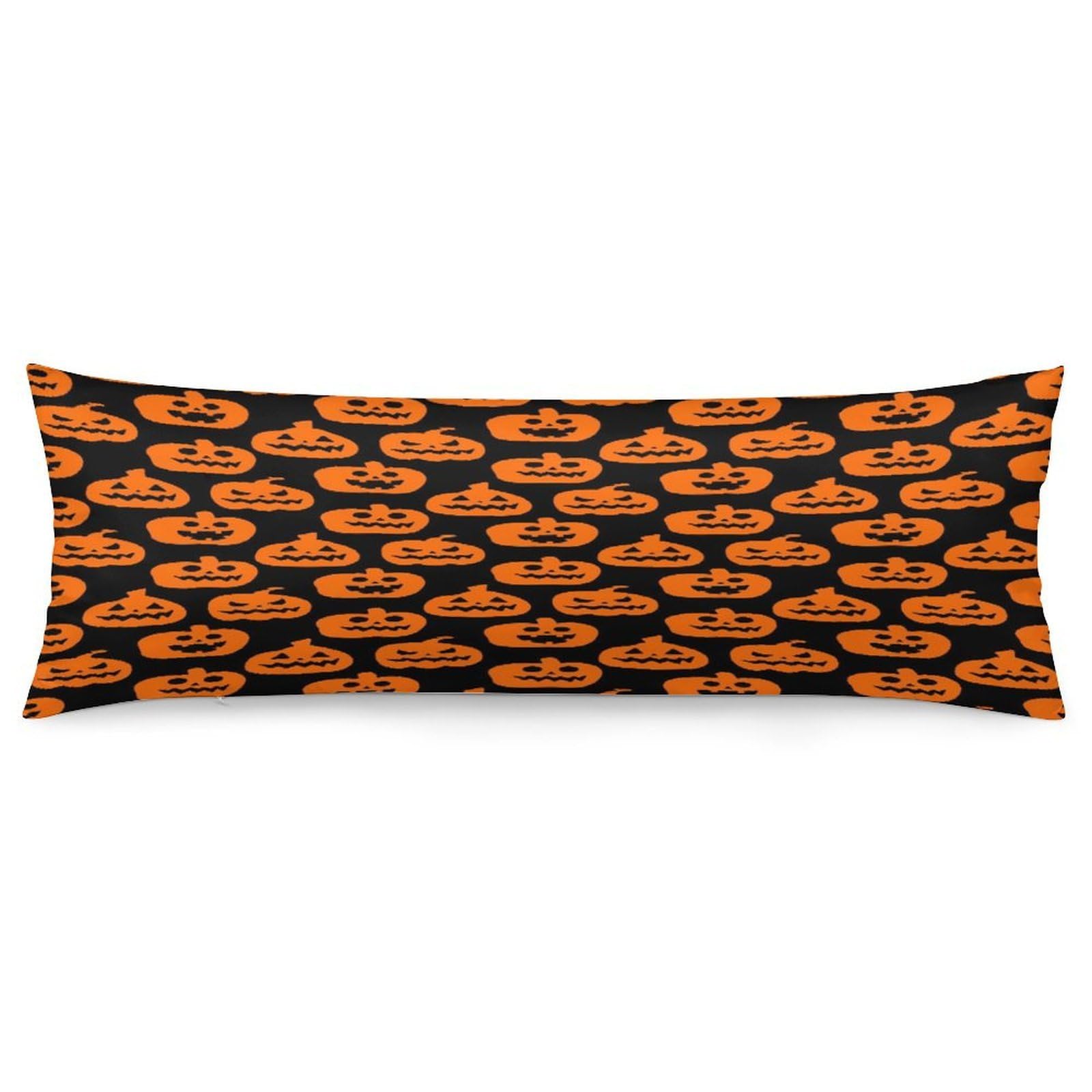 Horror Pumpkin Pattern Pillowcase Decorative Long Body Pillow Case Soft Breathable Body Pillow Cover Modern Large Pillowcase Cute Body Pillow Pillowcases for Bedroom Couch 18.9 X 53 Inch