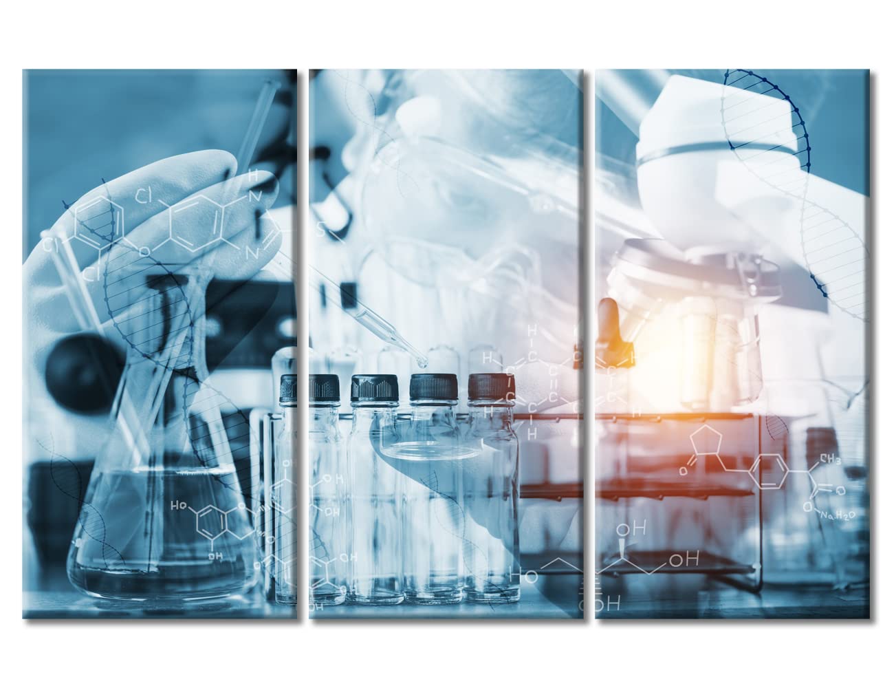 Amazon.com: TUMOVO Science and Medical Background Canvas Wall Art Home ...