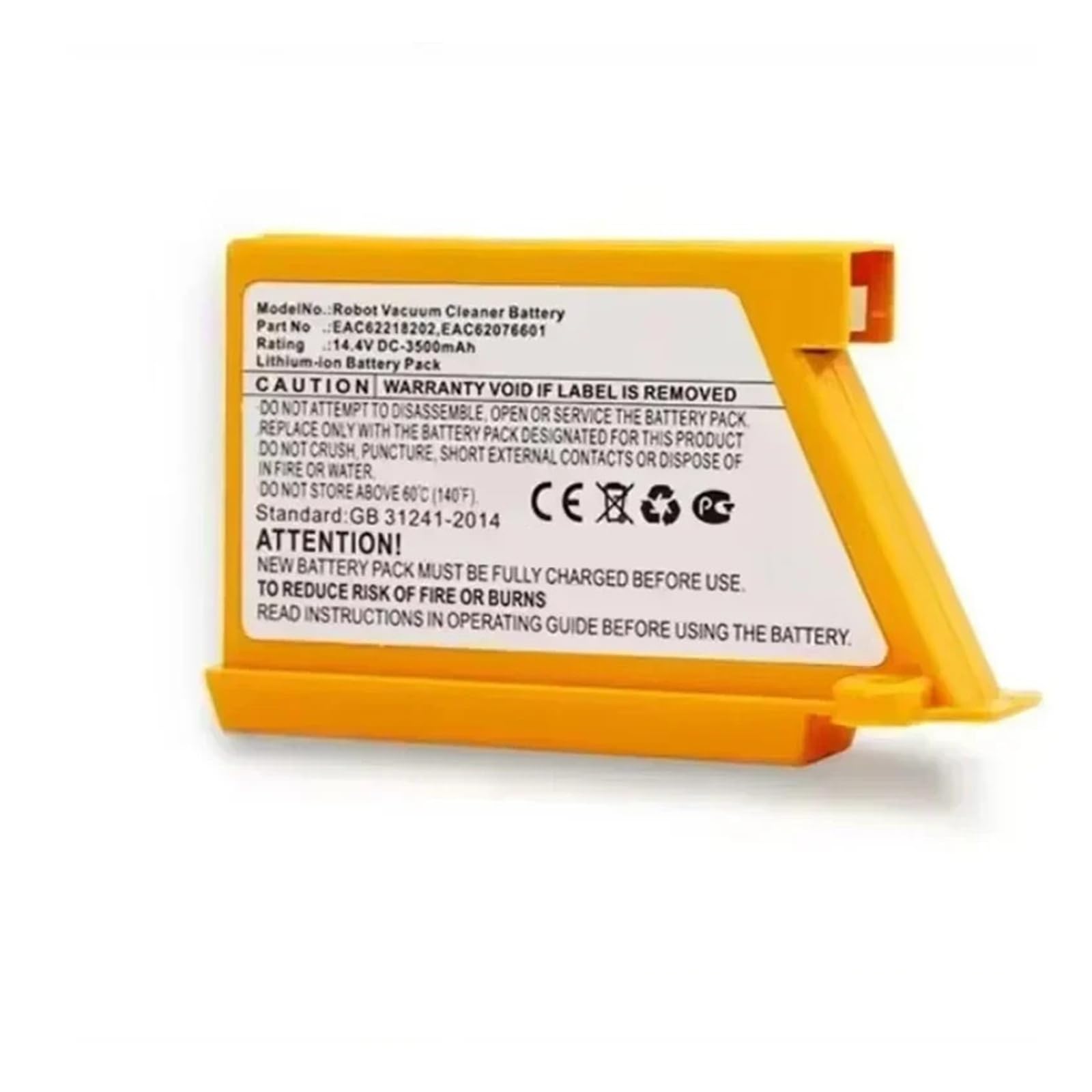 Robot Aspirapolvere Batteria Da 14,4 V, Compatibile Con LG, VR6270LVB VR6270LVMB VR63455LV VR6370LVM VR64604LV(3000mAh)