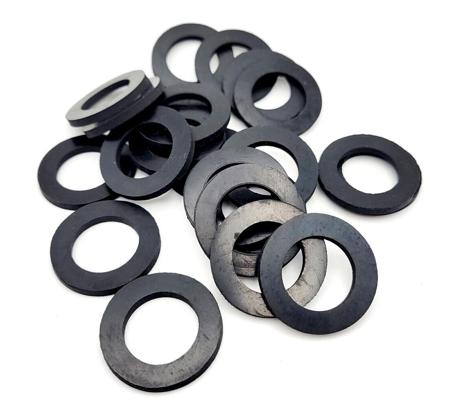 3/4" ID Rubber Flat Washers 1 1/4" OD x 1/8" Thick EPDM Gasket Spacers for Plumbing, Automotive, Equipment Seals 3/4 x 1 1/4 x 1/8 (12 Pack)