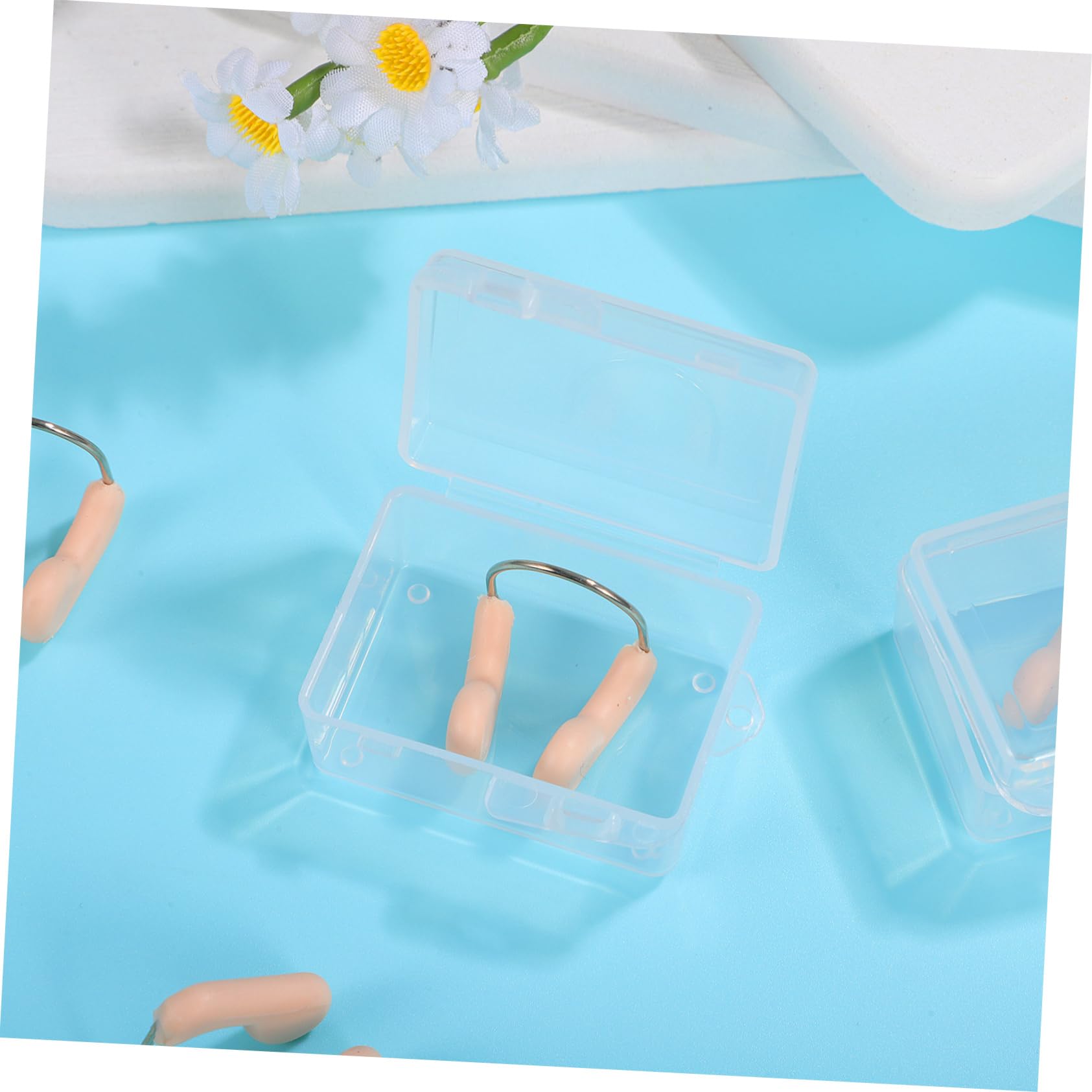 ibasenice Clip De Nariz De Natación Protección Clip De Nariz De Piscina Múltiple Clips De La Nariz para Nadar Júnior Cable Clip De Natación Chico Beige