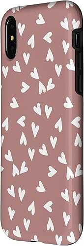 Miniatura 8 de iPhone 13 Pro Max Patrón de corazón bohemio simple y elegante - Funda rosa polvorienta