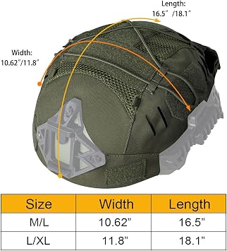 IDOGEAR Tactical Helmet Cover for Team Wendy Helmet Counterweight Battery Pouch, for Wendy Helmet Size M/L & L/XL, 500D Nylon